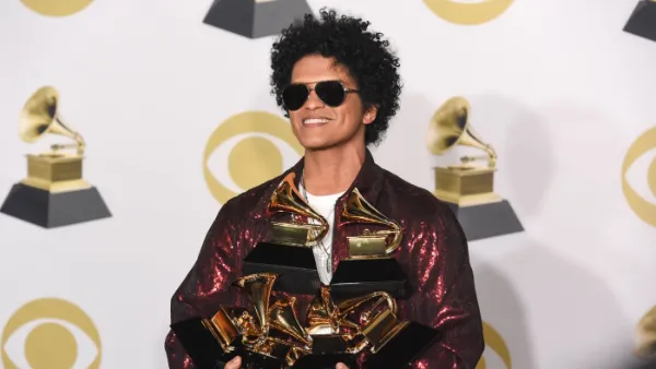 Bruno Mars Most grammy awards win in single night