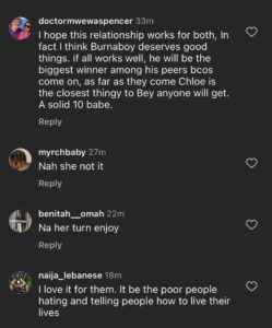 Chloe Bailey and Burnaboy fans reactions