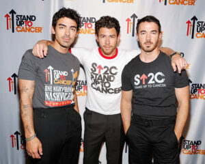 NASHVILLE, TENNESSEE - AUGUST 09: In this photo released on August 11, 2025 (L-R) Joe Jonas, Nick Jonas and Kevin Jonas pose backstage during the Stand Up To Cancer Telecast 2025 at The Pinnacle on August 09, 2025 in Nashville, Tennessee. (Photo by Jason Kempin/Getty Images for Stand Up To Cance